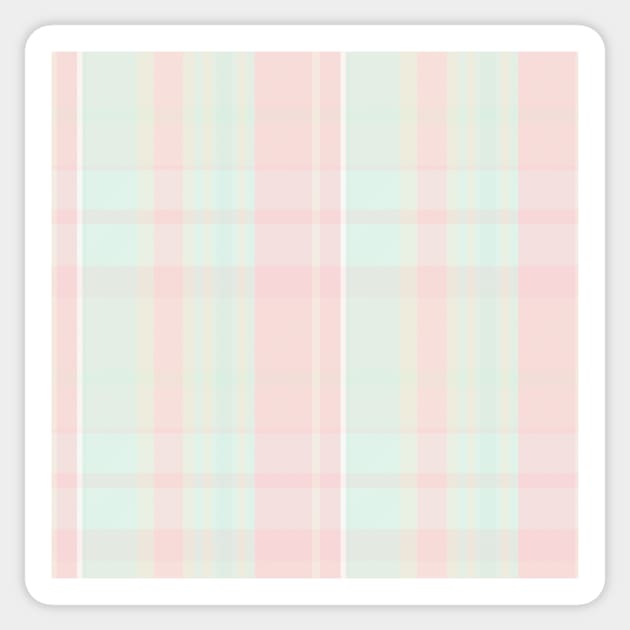 Pastel Aesthetic Conall 1 Hand Drawn Textured Plaid Pattern Sticker by GenAumonier